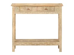 Mesa consola de madera maciza de mango 80x35x74 cm ES855061