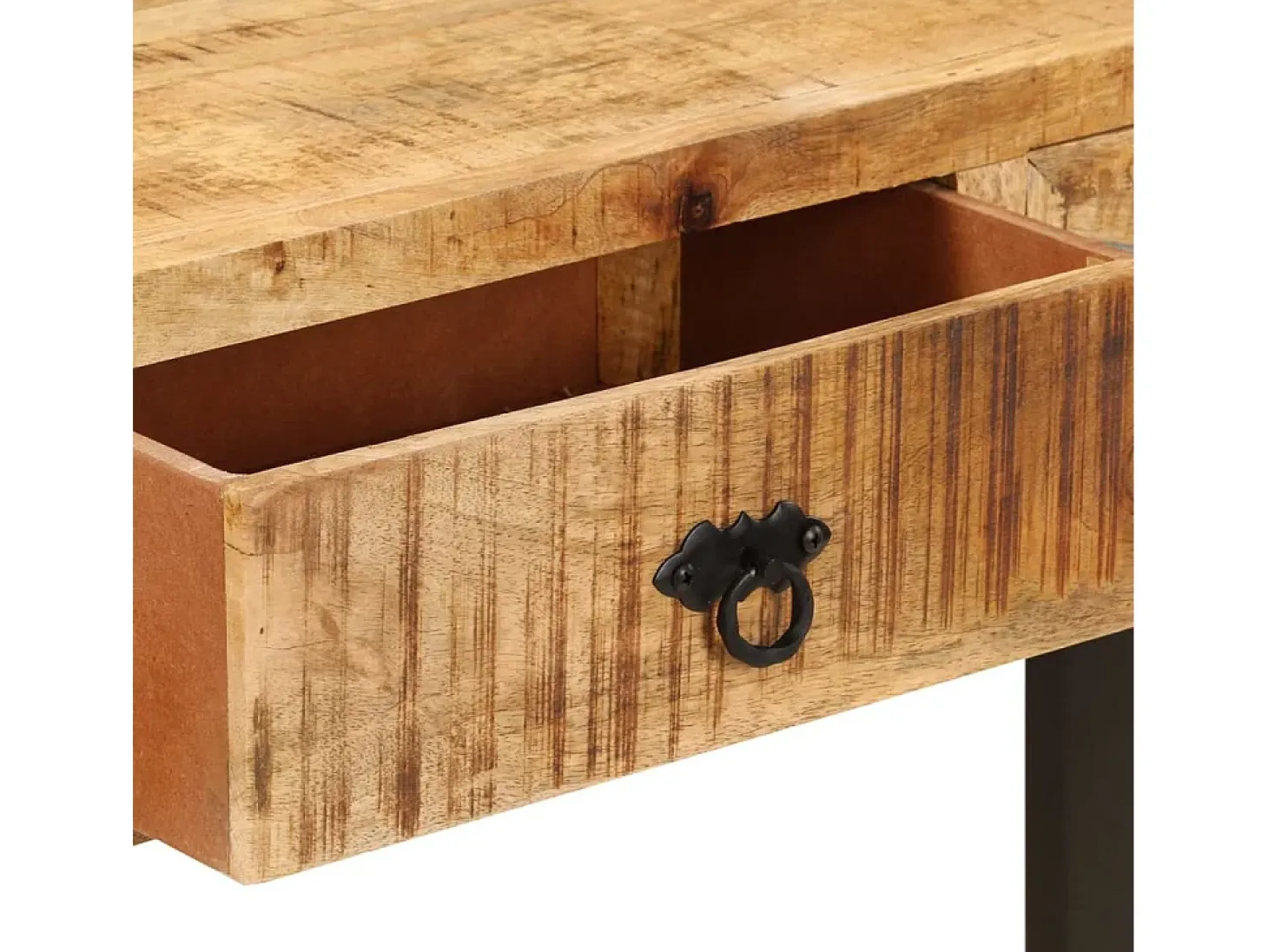 Mesa consola de madera maciza de mango 110x30x76 cm