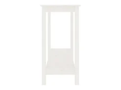 Mesa consola de madera maciza de pino blanco 110x40x80 cm