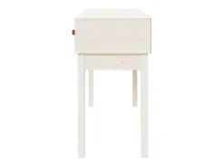 Mesa consola de madera maciza de pino blanco 114x40x75 cm ES682486