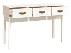 Mesa consola de madera maciza de pino blanco 114x40x75 cm ES682486
