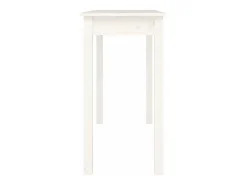 Mesa consola de madera maciza de pino blanco 110x40x75 cm