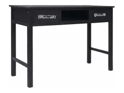 Mesa consola de madera negra 110x45x76 cm