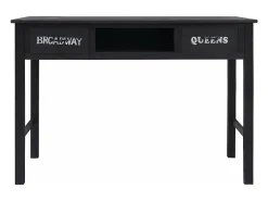 Mesa consola de madera negra 110x45x76 cm