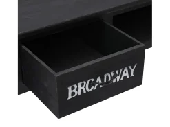 Mesa consola de madera negra 110x45x76 cm