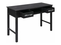 Mesa consola de madera negra 110x45x76 cm