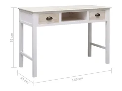 Mesa consola de madera 110x45x76 cm