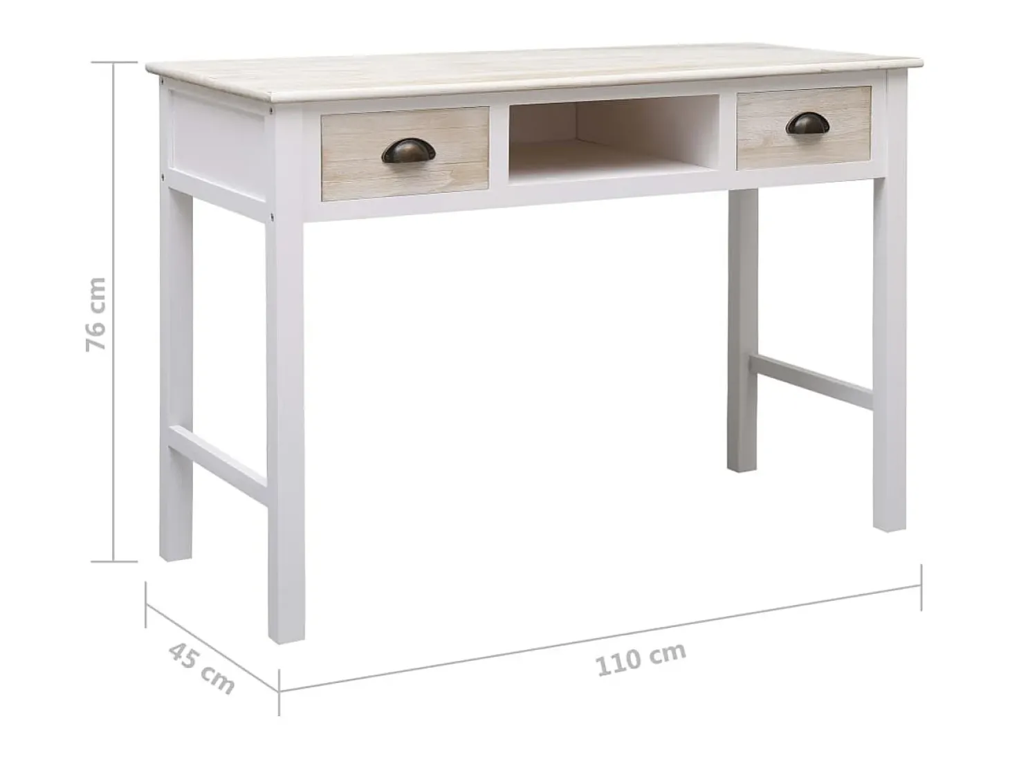 Mesa consola de madera 110x45x76 cm