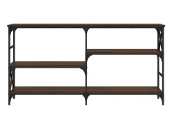 Mesa consola de roble marrón 150x29x76,5 cm madera de ingeniería