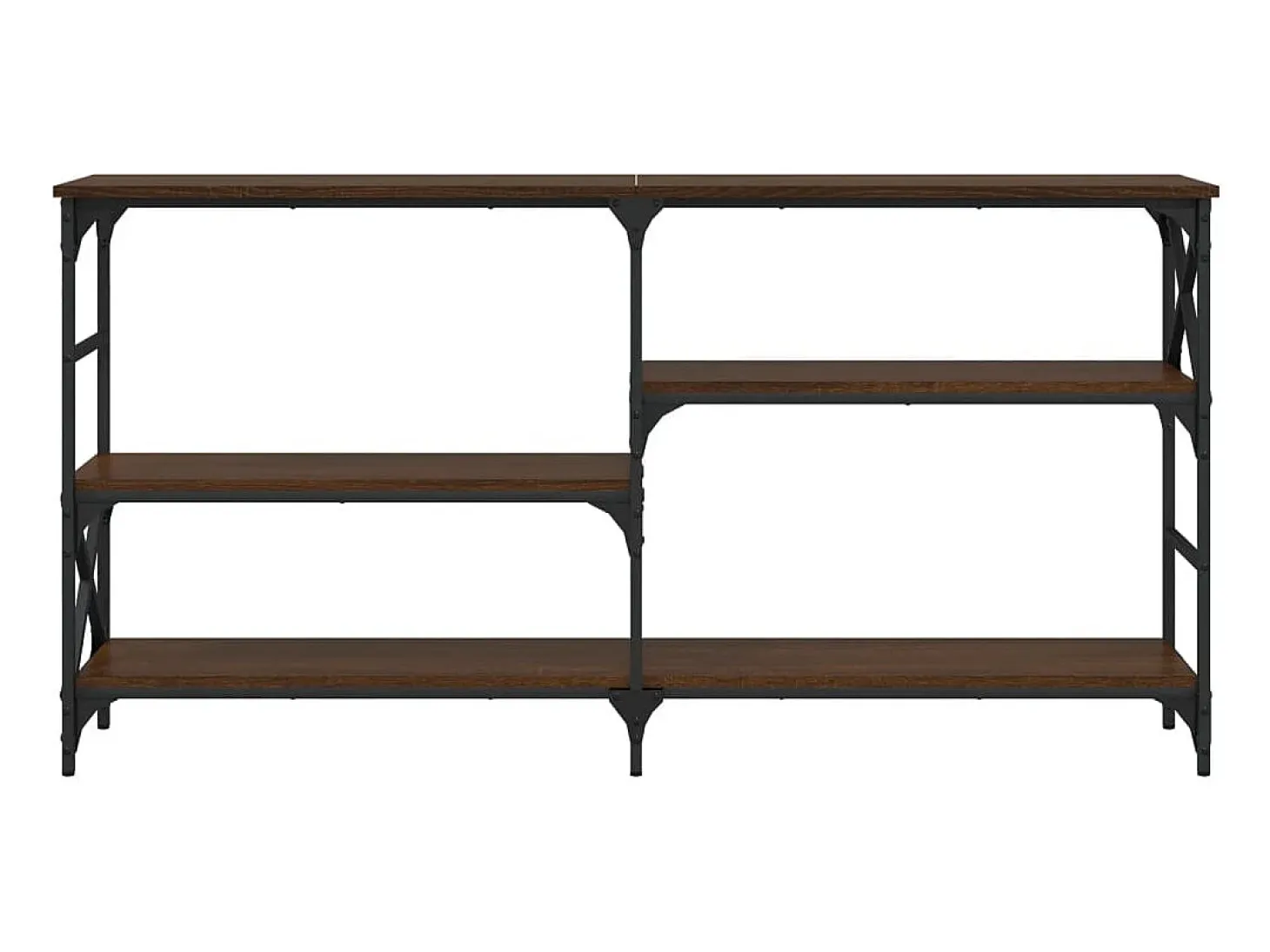 Mesa consola de roble marrón 150x29x76,5 cm madera de ingeniería