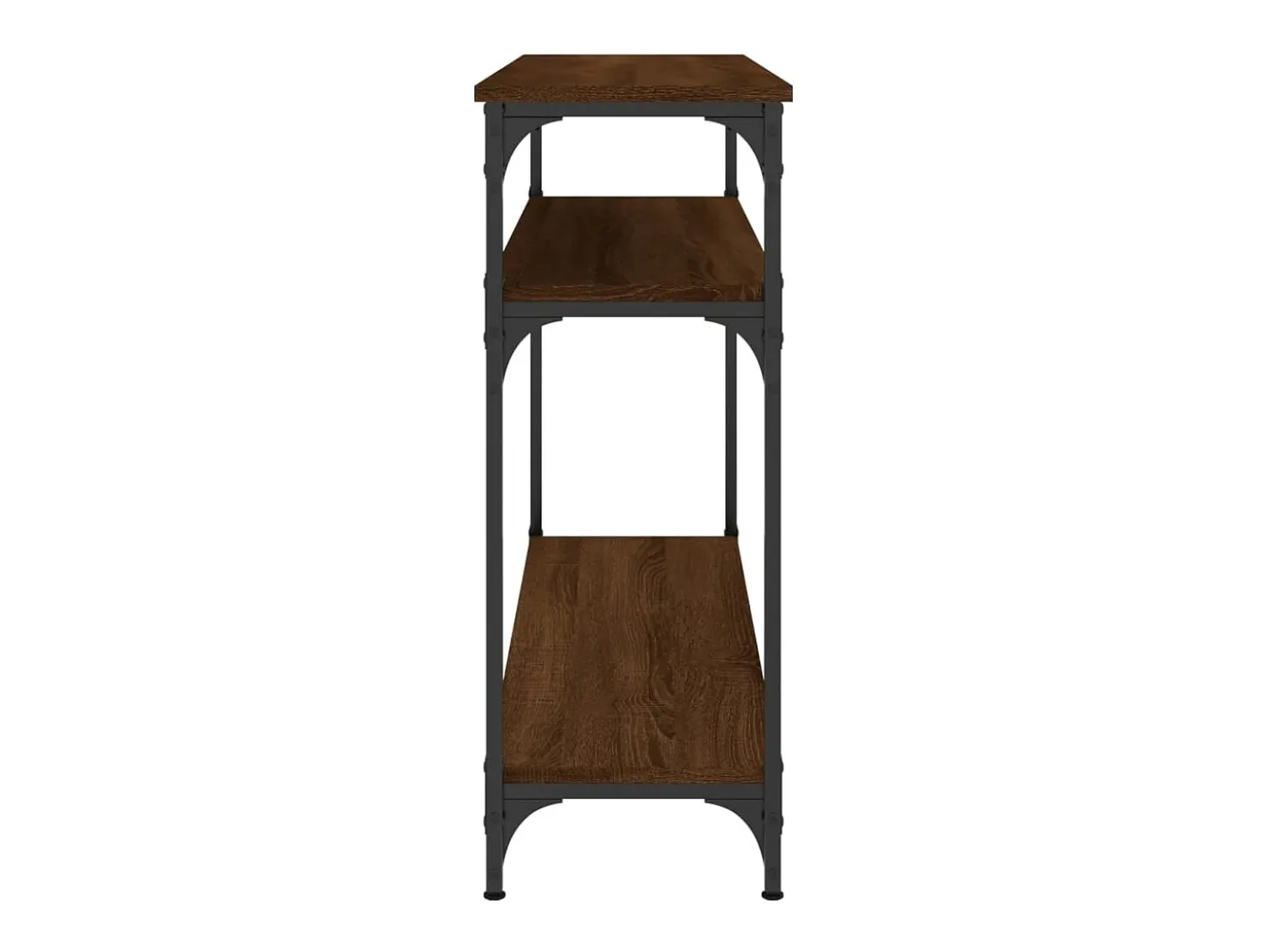 Mesa consola de roble marrón 100x29x75 cm madera de ingeniería