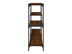 Mesa consola de roble marrón 160x32x95 cm madera de ingeniería