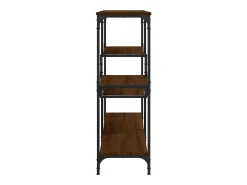 Mesa consola de roble marrón 103x32x95 cm madera de ingeniería