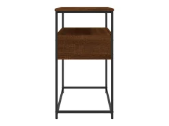 Mesa consola de roble marrón 75x40x75 cm madera de ingeniería