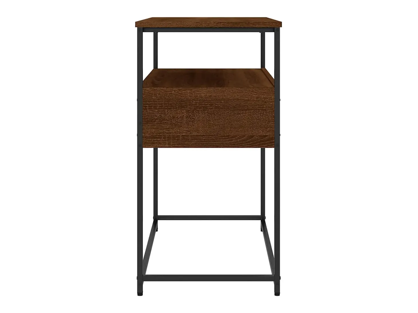 Mesa consola de roble marrón 75x40x75 cm madera de ingeniería