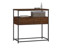 Mesa consola de roble marrón 75x40x75 cm madera de ingeniería