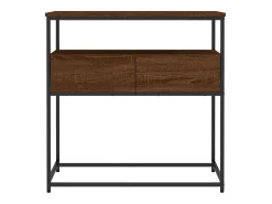Mesa consola de roble marrón 75x40x75 cm madera de ingeniería