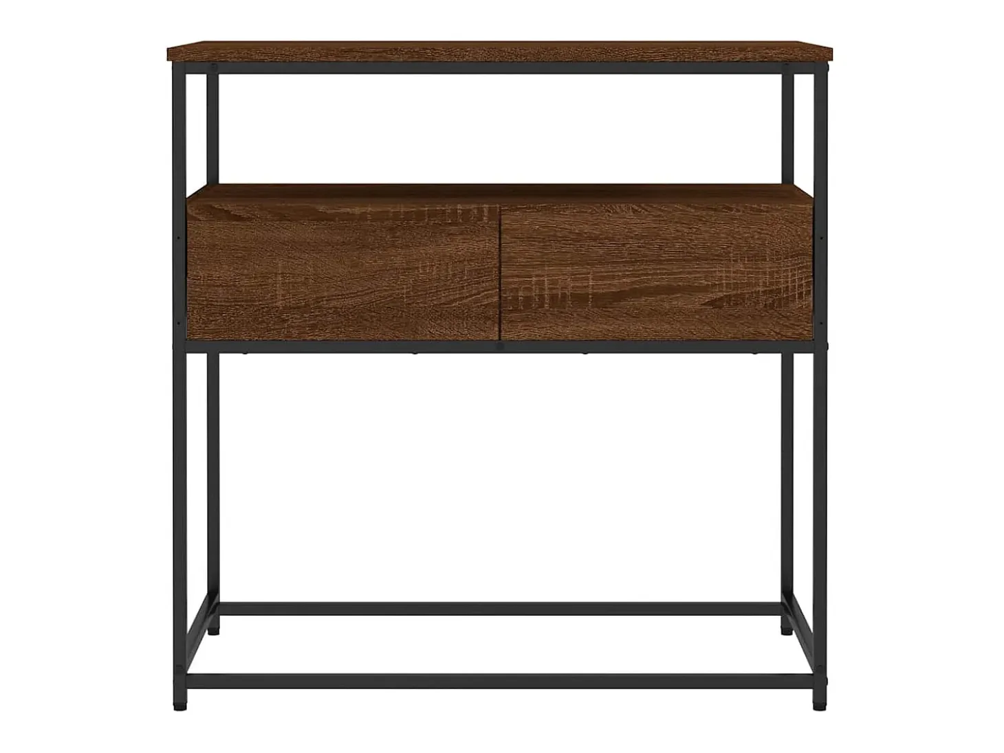 Mesa consola de roble marrón 75x40x75 cm madera de ingeniería