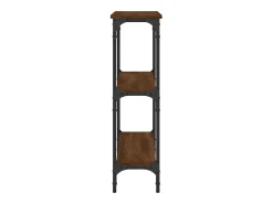 Mesa consola de roble marrón 100x22,5x75 cm madera de ingeniería