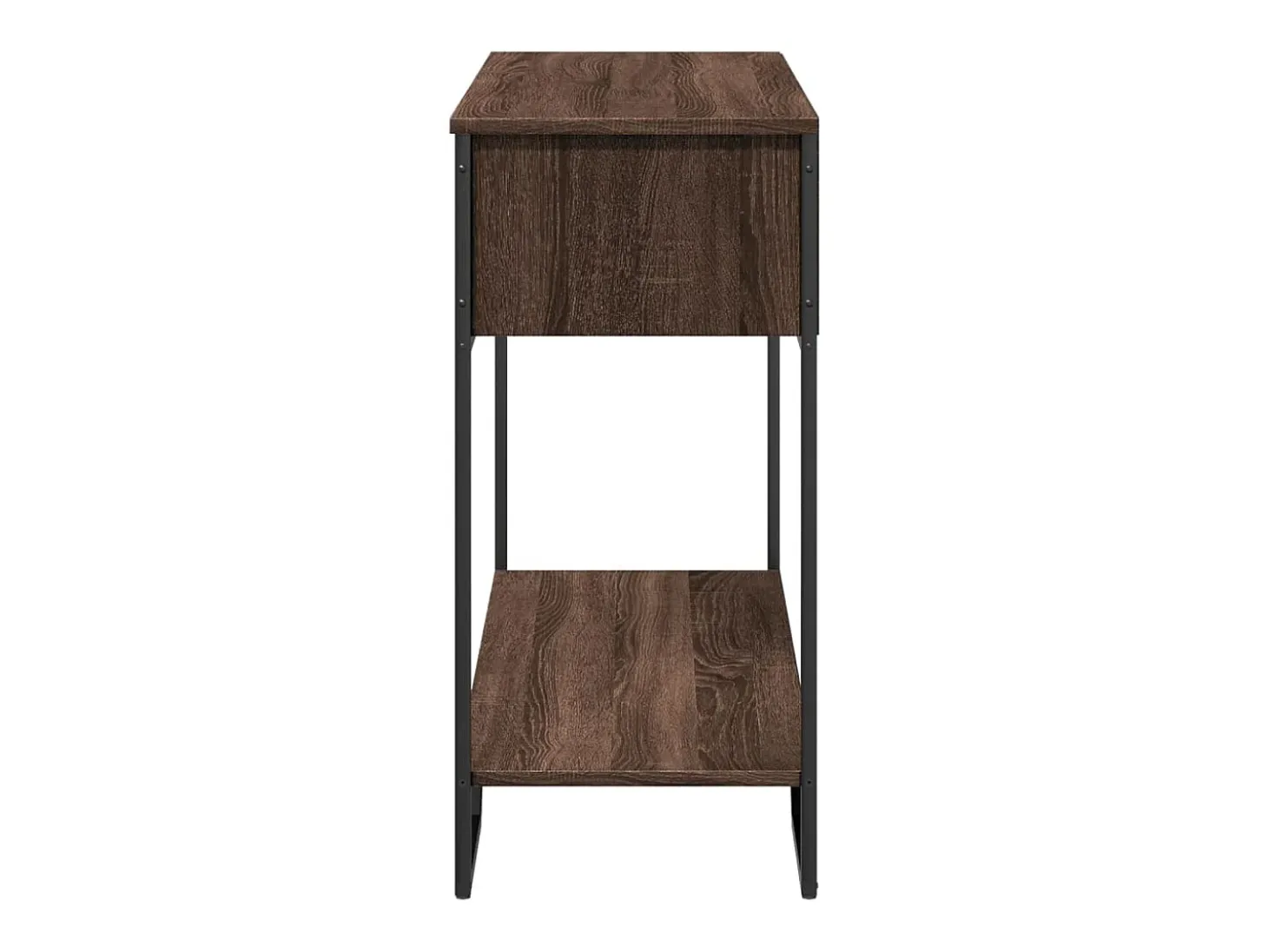 Mesa consola de roble marrón 100x35x74,5 cm madera de ingeniería