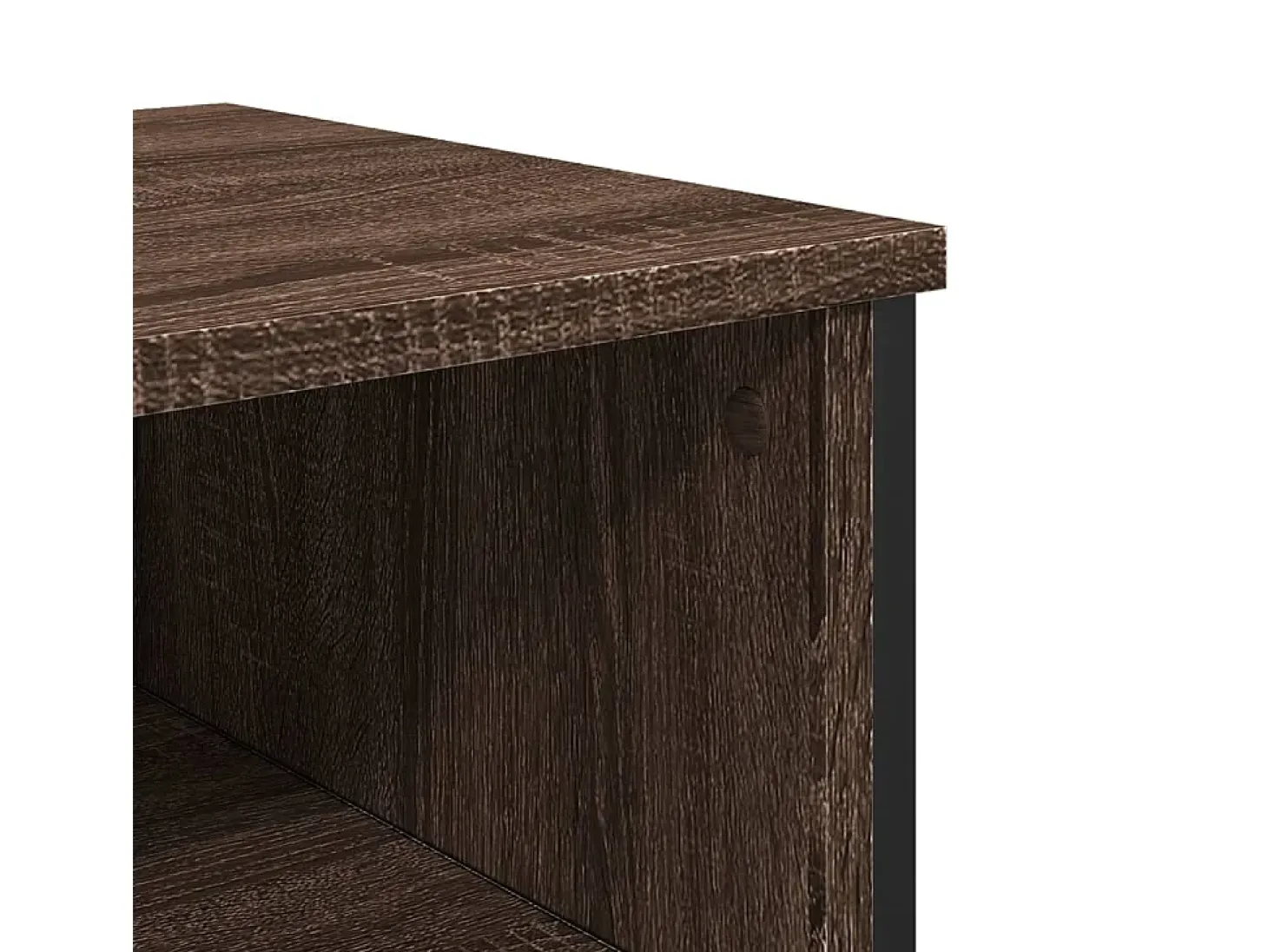 Mesa consola de roble marrón 100x35x74,5 cm madera de ingeniería