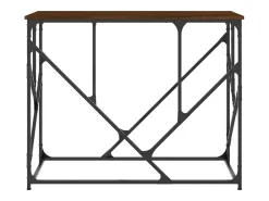 Mesa consola de roble marrón 100x40x80 cm madera de ingeniería