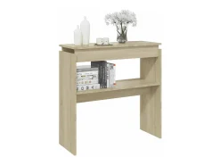 Mesa consola de roble Sonoma 80x30x80 cm madera de ingeniería