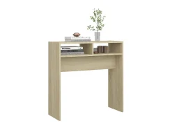 Mesa consola de roble Sonoma 78x30x80 cm madera de ingeniería