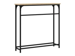 Mesa consola de roble Sonoma 75x19,5x75 cm madera de ingeniería