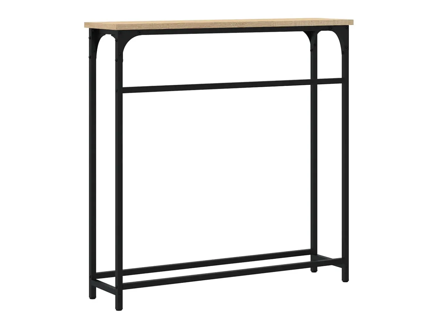 Mesa consola de roble Sonoma 75x19,5x75 cm madera de ingeniería