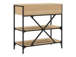 Mesa consola de roble Sonoma 75x34,5x75 cm madera de ingeniería
