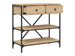 Mesa consola de roble Sonoma 75x34,5x75 cm madera de ingeniería