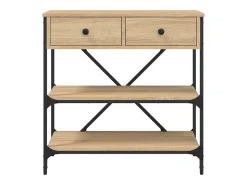 Mesa consola de roble Sonoma 75x34,5x75 cm madera de ingeniería