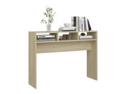 Mesa consola de roble Sonoma 105x30x80 cm madera de ingeniería