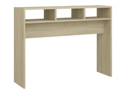 Mesa consola de roble Sonoma 105x30x80 cm madera de ingeniería
