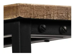 Mesa consola de teca maciza reciclada 90 x 30 x 76 cm