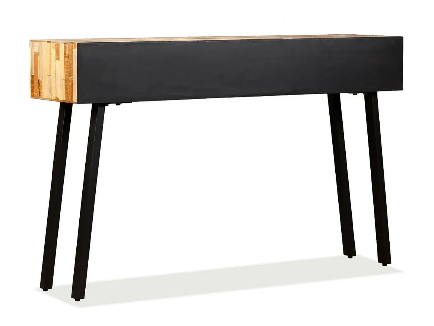 Mesa consola de teca maciza recuperada 120 x 30 x 76 cm