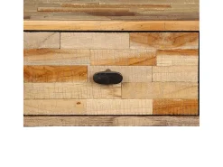 Mesa consola de teca maciza recuperada 120 x 30 x 76 cm