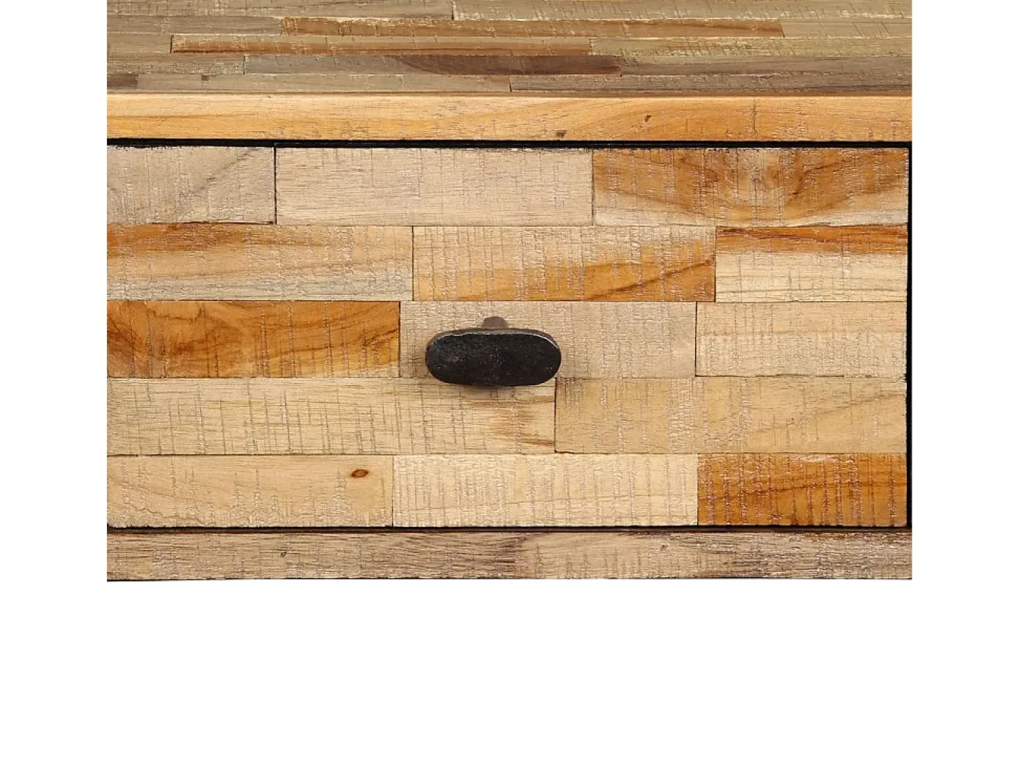 Mesa consola de teca maciza recuperada 120 x 30 x 76 cm