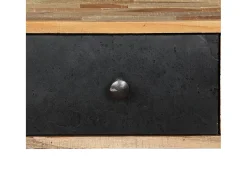 Mesa consola de teca maciza recuperada 120 x 30 x 76 cm