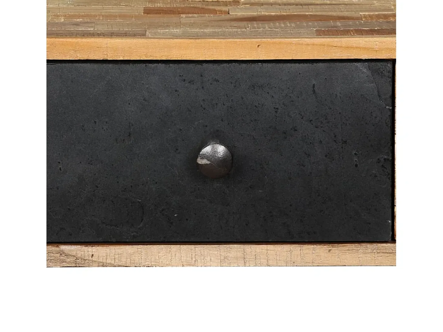 Mesa consola de teca maciza recuperada 120 x 30 x 76 cm