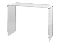 Mesa Consola en Acrílico SucceBuy, Mesa Auxiliar Transparente para Hall de Entrada, 97 X 38 X 74 CM