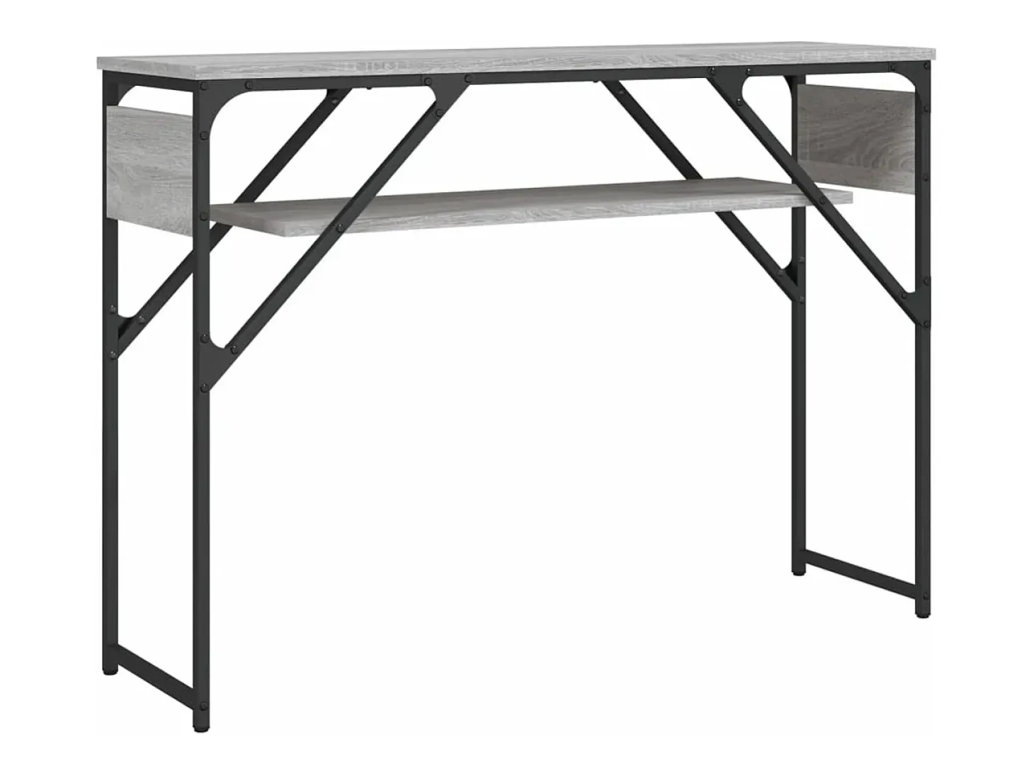 Mesa consola estante madera ingeniería Sonoma gris 105x30x75 cm