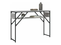 Mesa consola estante madera ingeniería Sonoma gris 105x30x75 cm