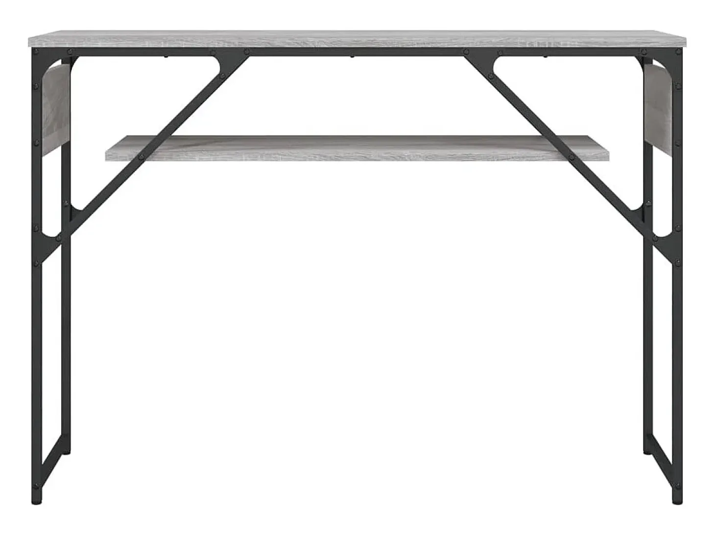 Mesa consola estante madera ingeniería Sonoma gris 105x30x75 cm