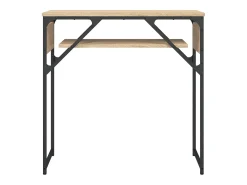 Mesa consola estante madera ingeniería roble Sonoma 75x30x75 cm ES601899