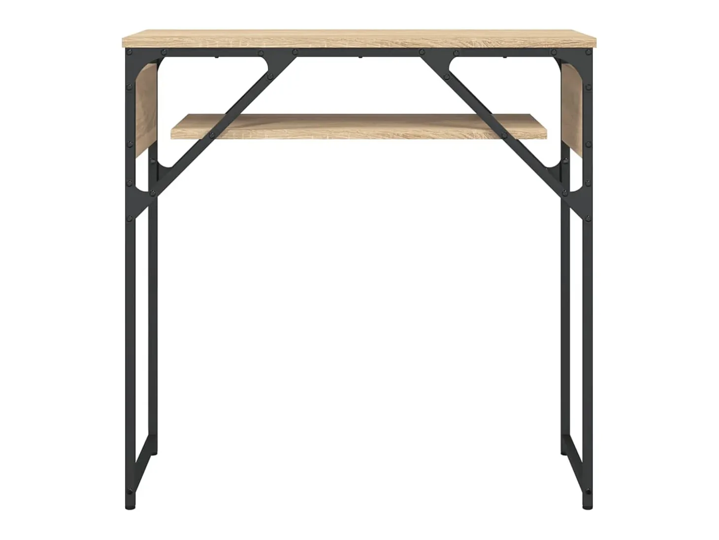 Mesa consola estante madera ingeniería roble Sonoma 75x30x75 cm ES601899
