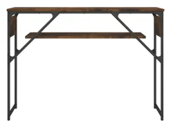 Mesa consola estante madera ingeniería roble humo 105x30x75 cm ES860314