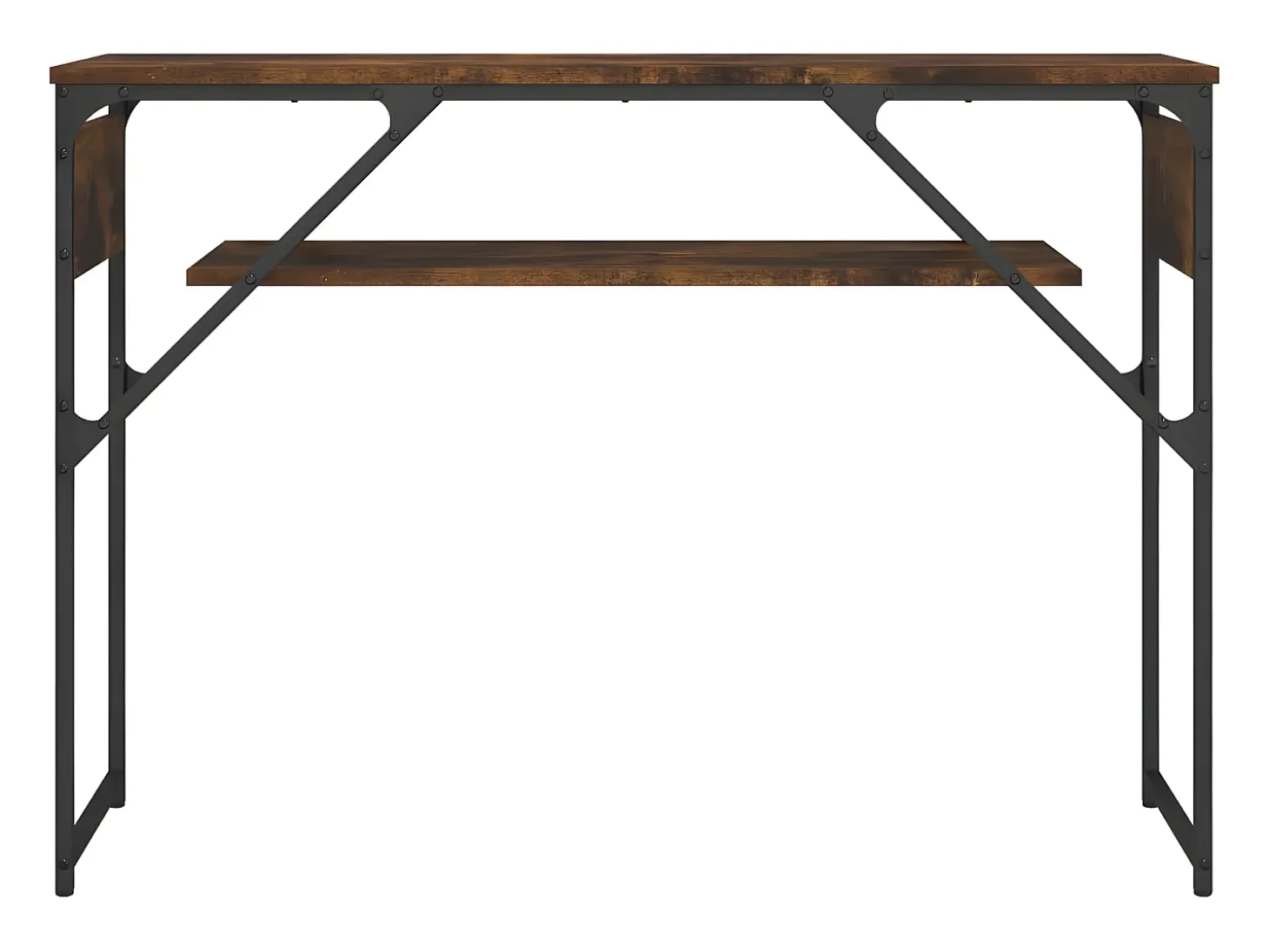 Mesa consola estante madera ingeniería roble humo 105x30x75 cm ES860314