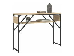 Mesa consola estante madera ingeniería roble Sonoma 105x30x75cm ES619150